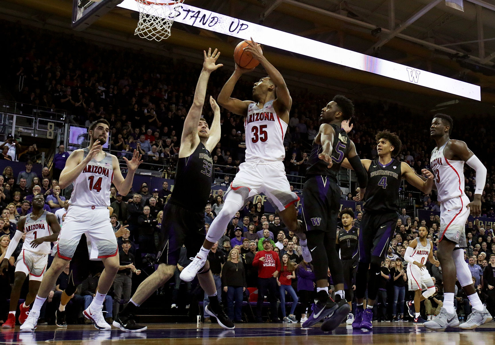 No. 9 Arizona Wildcats vs. Washington Huskies college basketball (copy)